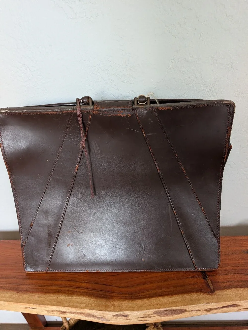 Vintage 60's 70's GOVT Classic Brown Leather Briefcase